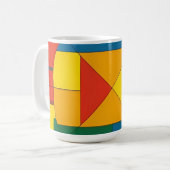 Kleurrijk Geometrisch Abstract Ontwerp Koffiemok (Voorkant links)