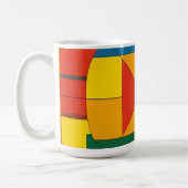 Kleurrijk Geometrisch Abstract Ontwerp Koffiemok (Links)
