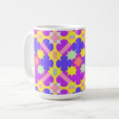 Kleurrijk Geometrisch Abstract Ontwerp Koffiemok (Voorkant links)