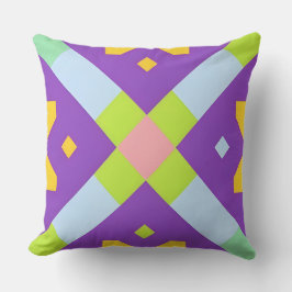 Kleurrijk geometrisch abstract ontwerp kussen