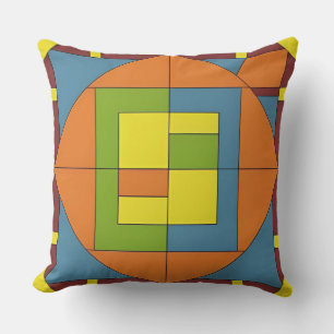 Kleurrijk Geometrisch Abstract Ontwerp Kussen