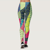 Kleurrijk Geometrisch Abstract  Ontwerp Leggings (Achterkant)