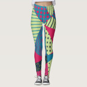 Kleurrijk Geometrisch Abstract Ontwerp Leggings (Voorkant)