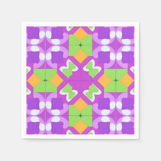 Kleurrijk Geometrisch Abstract Ontwerp Servet (Voorkant)