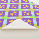 Kleurrijk geometrisch abstract ontwerp sherpa deken (3/4)