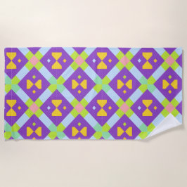 Kleurrijk geometrisch abstract ontwerp strandlaken