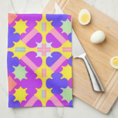 Kleurrijk Geometrisch Abstract Ontwerp Theedoek (Quarter Fold)