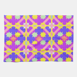 Kleurrijk Geometrisch Abstract Ontwerp Theedoek