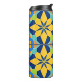 Kleurrijk Geometrisch Abstract Ontwerp Thermosbeker (Gedraaid links)