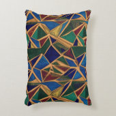 Kleurrijk geometrisch abstract patroon accent kussen (Voorkant(Verticaal))
