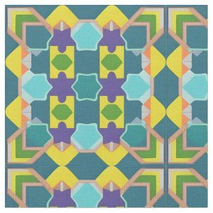 Kleurrijk Geometrisch Abstract Patroon Stof