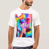Kleurrijk Geometrisch Abstract T-Shirt – Levendige (Voorkant)