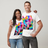 Kleurrijk Geometrisch Abstract T-Shirt – Levendige (Unisex)