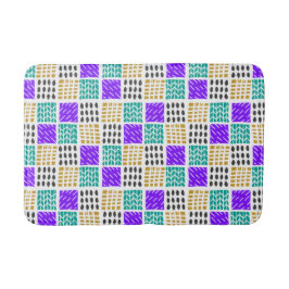Kleurrijk Geometrisch Abstract Vierkant Patroon Badmat