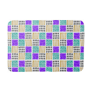 Kleurrijk Geometrisch Abstract Vierkant Patroon Badmat