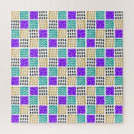 Kleurrijk Geometrisch Abstract Vierkant Patroon Legpuzzel