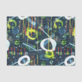 Kleurrijk geometrisch abstract vormvormpatroon tissuepapier (Voorkant)