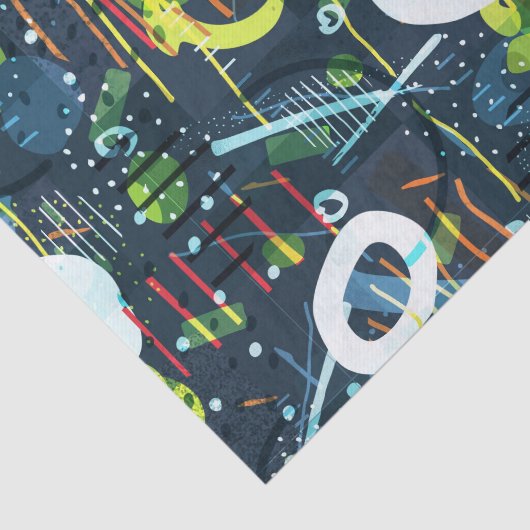 Kleurrijk geometrisch abstract vormvormpatroon tissuepapier (Detail)