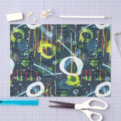 Kleurrijk geometrisch abstract vormvormpatroon tissuepapier (Craft)