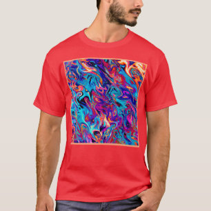 Kleurrijk geometrisch abstractiepatroon t-shirt