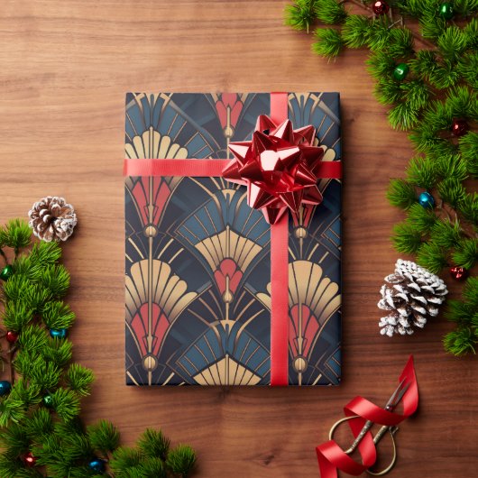 Kleurrijk geometrisch art deco patroon cadeaupapier (Feestdagen Geschenken)