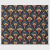 Kleurrijk geometrisch art deco patroon cadeaupapier (Vlak)