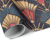 Kleurrijk geometrisch art deco patroon cadeaupapier (Rol Hoek)