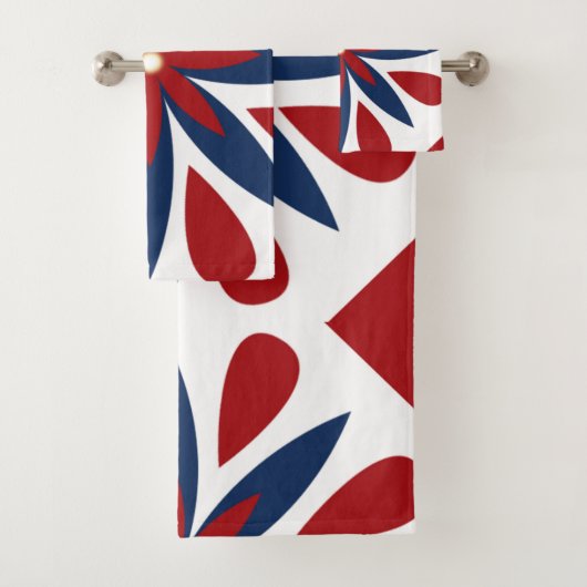 Kleurrijk geometrisch bloemenpatroon bad handdoek (Insitu)