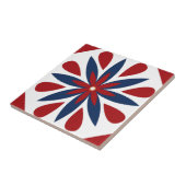 Kleurrijk geometrisch bloemenpatroon tegeltje (Zijkant)