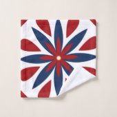 Kleurrijk geometrisch bloempatroon bad handdoek (Wasdoekje)