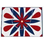 Kleurrijk geometrisch bloempatroon groot cadeauzakje (Voorkant)