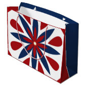 Kleurrijk geometrisch bloempatroon groot cadeauzakje (Achterkant Gekanteld)