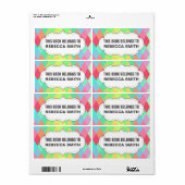 Kleurrijk geometrisch boeklabel | Bookplate Labels (Full Sheet)