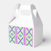 Kleurrijk Geometrisch Boho Patroon Bedankdoosjes (Achterkant)