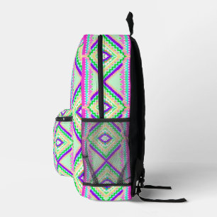 Kleurrijk Geometrisch Boho Patroon Bedrukte Rugzak