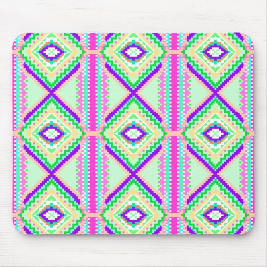 Kleurrijk Geometrisch Boho Patroon Muismat (Voorkant)