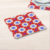 Kleurrijk, geometrisch, cool, modern, trendy grafi kartonnen onderzetters (Schuin)