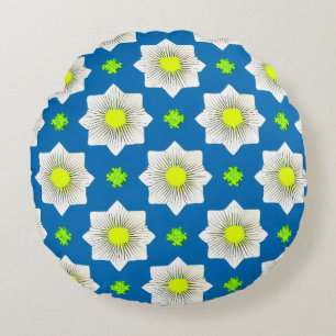 Kleurrijk, geometrisch, cool, modern, trendy grafi rond kussen