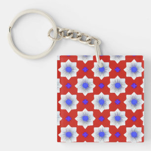 Kleurrijk, geometrisch, cool, modern, trendy grafi sleutelhanger