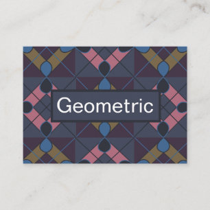 Kleurrijk geometrisch diamant visitekaartje