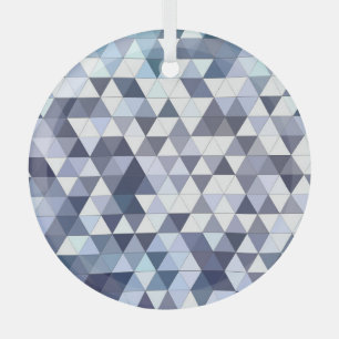 Kleurrijk geometrisch driehoekig mozaïek: abstract glas ornament