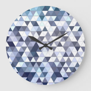 Kleurrijk geometrisch driehoekig mozaïek: abstract grote klok