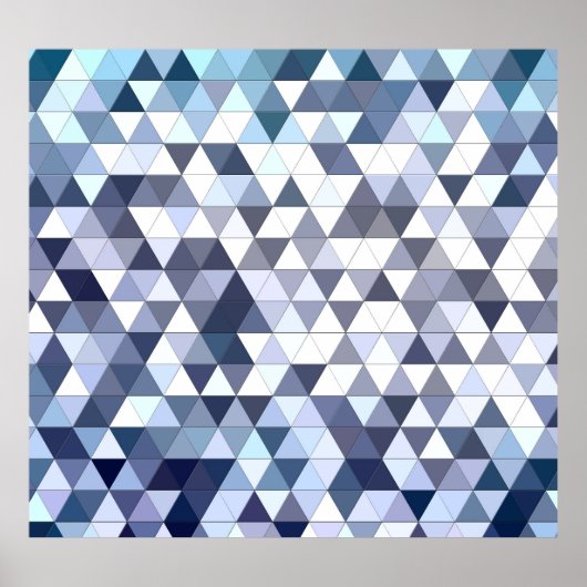 Kleurrijk geometrisch driehoekig mozaïek: abstract poster (Voorkant)