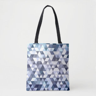 Kleurrijk geometrisch driehoekig mozaïek: abstract tote bag