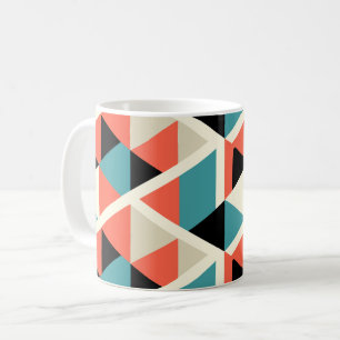 Kleurrijk Geometrisch Driehoekpatroon Koffiemok