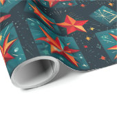 Kleurrijk geometrisch feestelijk inpakpapier (Rol Hoek)