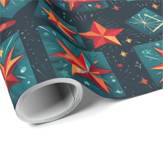 Kleurrijk geometrisch feestelijk inpakpapier (Rol Hoek)
