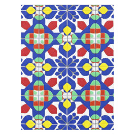 Kleurrijk Geometrisch Geïnspireerd Bloempatroon Tafelkleed