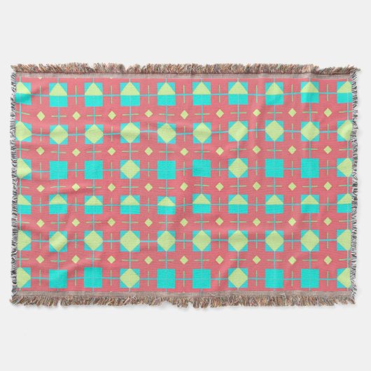 Kleurrijk geometrisch kleurblok ✨ deken (Voorkant)