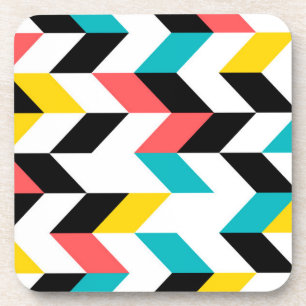 Kleurrijk, geometrisch, koel, uniek, trendgrafisch bier onderzetter